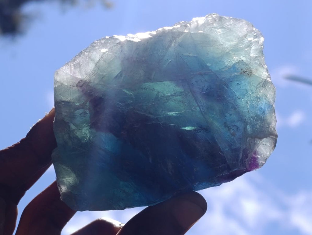 Natural Watermelon Fluorite Cobbed Specimens x 12 From Uis, Namibia