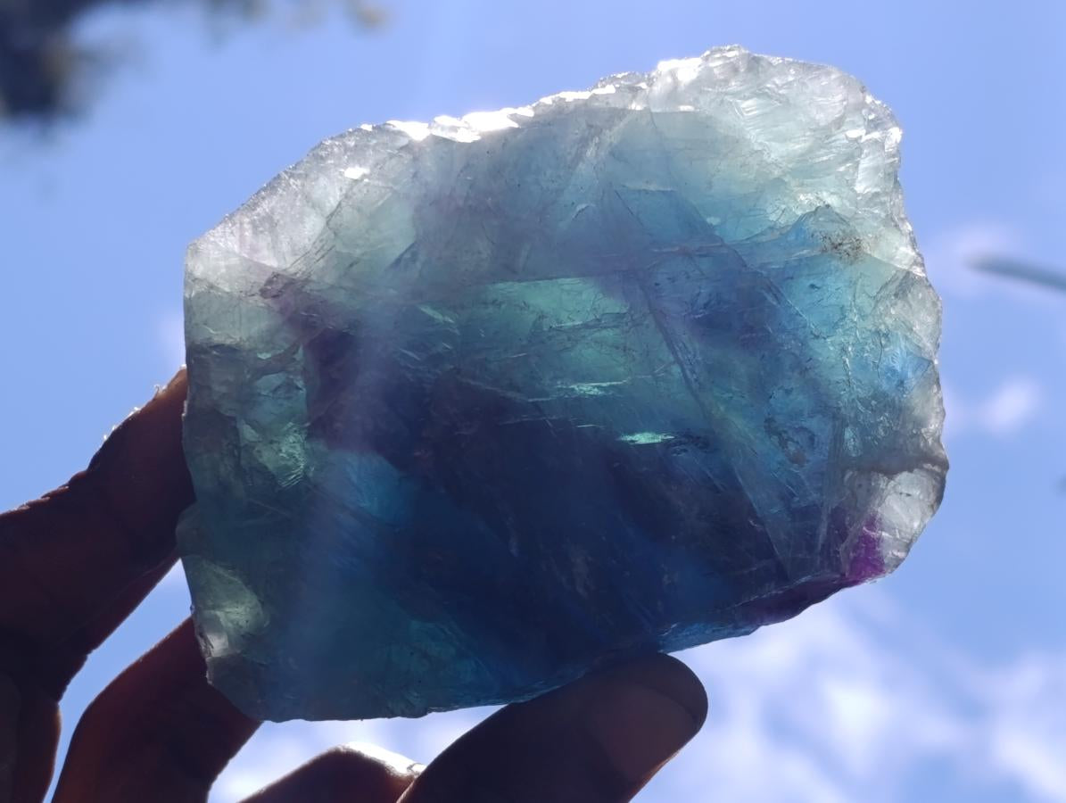 Natural Watermelon Fluorite Cobbed Specimens x 12 From Uis, Namibia