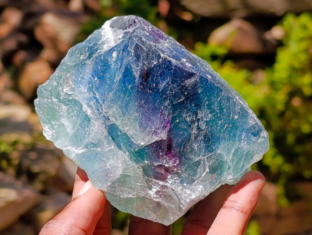 Natural Watermelon Fluorite Cobbed Specimens x 12 From Uis, Namibia