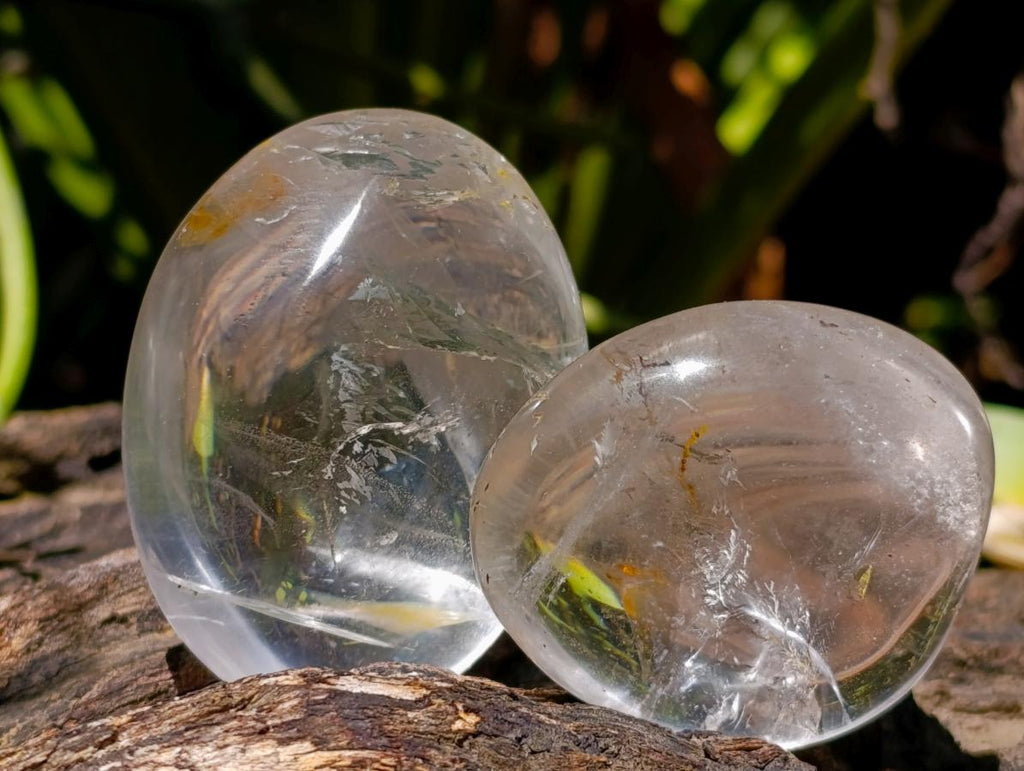 Polished Clear Quartz Crystal Galets x 24 From Madagascar