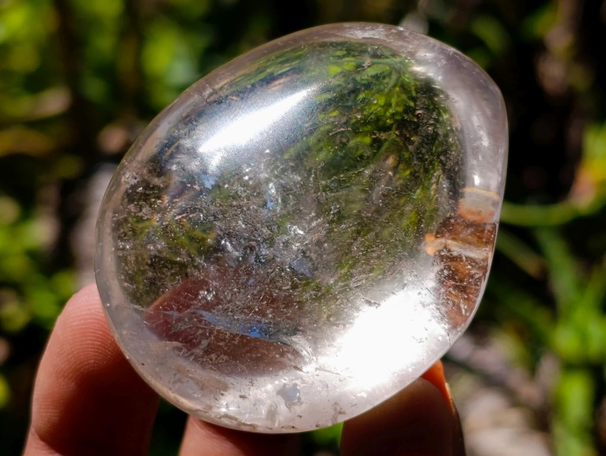 Polished Clear Quartz Crystal Galets x 24 From Madagascar