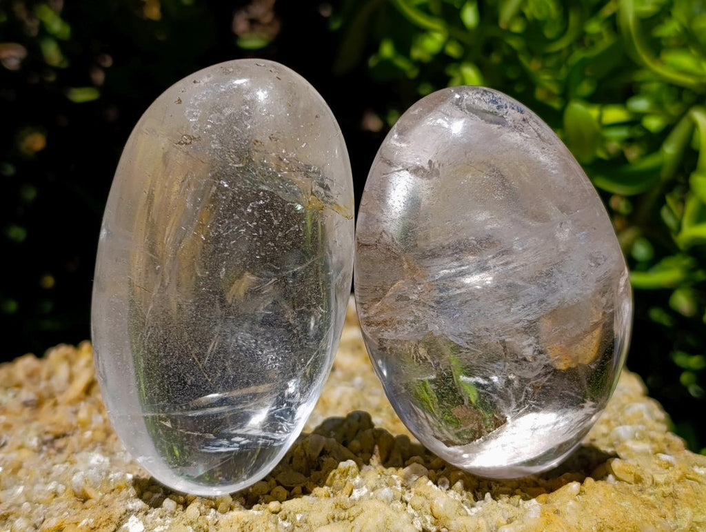 Polished Clear Quartz Crystal Galets x 24 From Madagascar