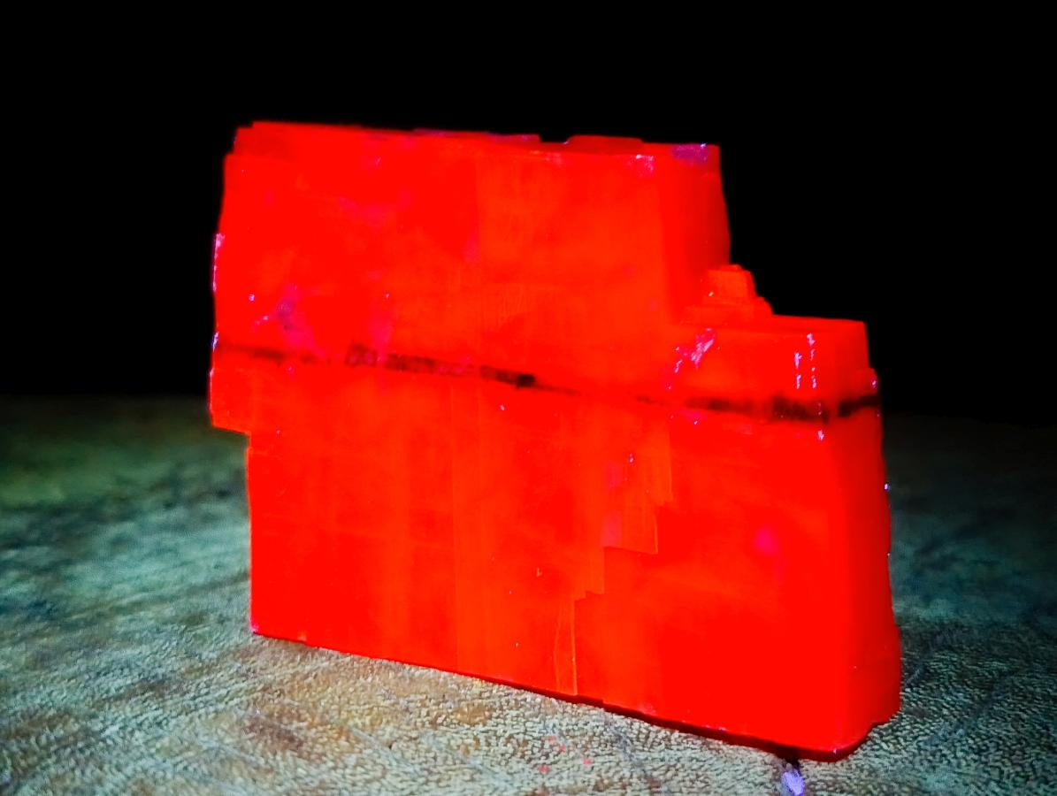 Natural Rhombohedral Sunset Orange Calcite Specimens x 12 From Spitzkop, Namibia - Toprock Gemstones and Minerals 