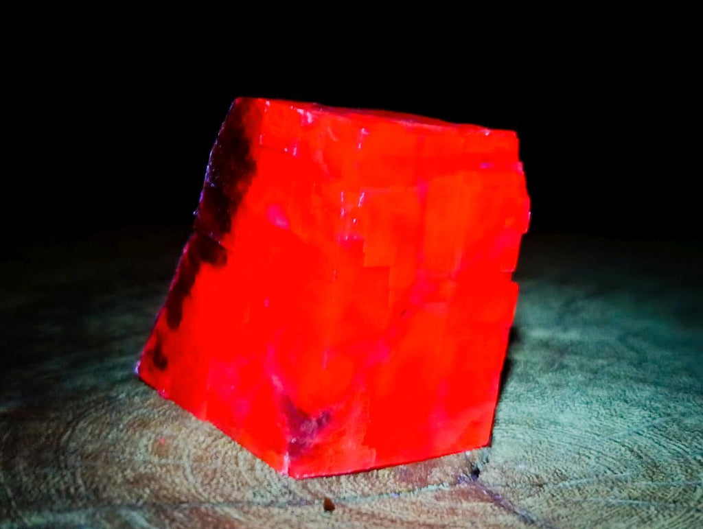 Natural Rhombohedral Sunset Orange Calcite Specimens x 12 From Spitzkop, Namibia - Toprock Gemstones and Minerals 