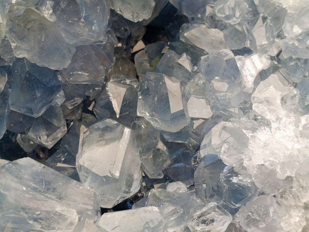 Natural Blue Celestite Cluster Specimens x 2 From Sakoany, Madagascar - Toprock Gemstones and Minerals 