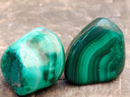 Polished Flower Banded Malachite Free Forms x 70 From Congo