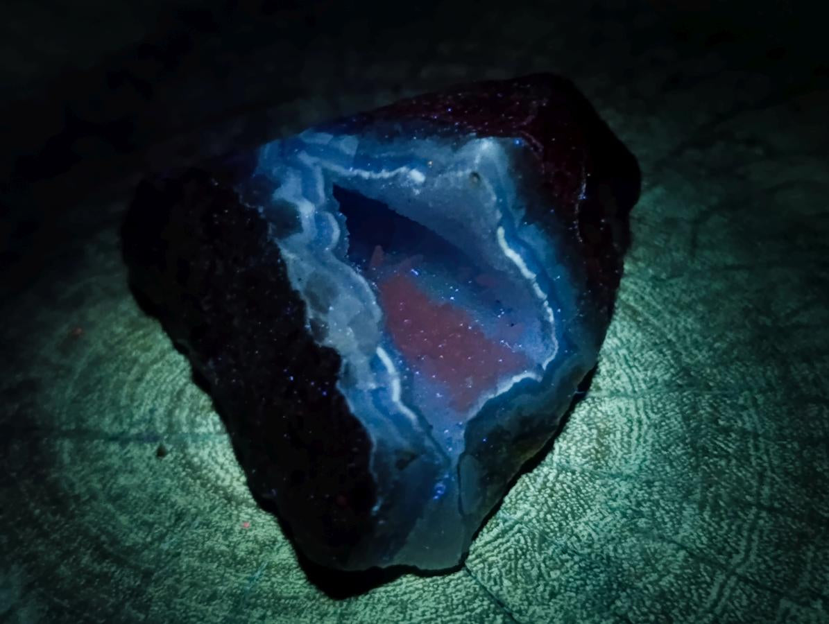 Natural Blue Lace Agate Geode Specimens x 6 From Nsanje, Malawi - Toprock Gemstones and Minerals 