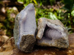 Natural Blue Lace Agate Geode Specimens x 6 From Nsanje, Malawi - Toprock Gemstones and Minerals 