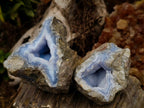 Natural Blue Lace Agate Geode Specimens x 6 From Nsanje, Malawi - Toprock Gemstones and Minerals 