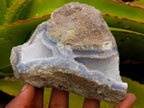 Natural Blue Lace Agate Geode Specimens x 6 From Nsanje, Malawi - Toprock Gemstones and Minerals 