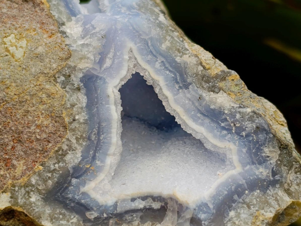 Natural Blue Lace Agate Geode Specimens x 6 From Nsanje, Malawi - Toprock Gemstones and Minerals 