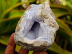 Natural Blue Lace Agate Geode Specimens x 6 From Nsanje, Malawi - Toprock Gemstones and Minerals 