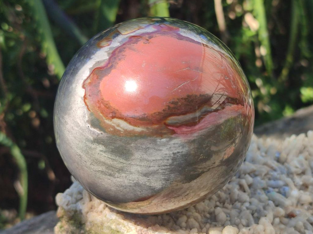 Polished Polychrome Jasper Spheres x 3 From NW Coast, Madagascar - Toprock Gemstones and Minerals 