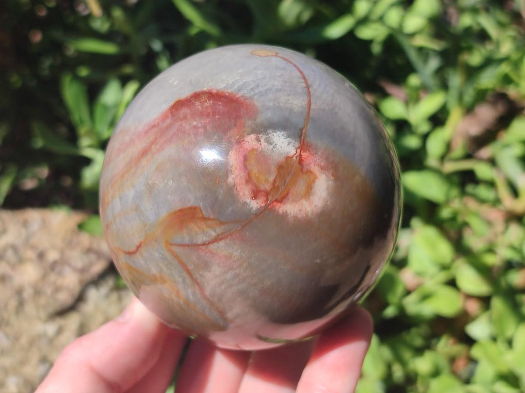 Polished Polychrome Jasper Spheres x 3 From NW Coast, Madagascar - Toprock Gemstones and Minerals 