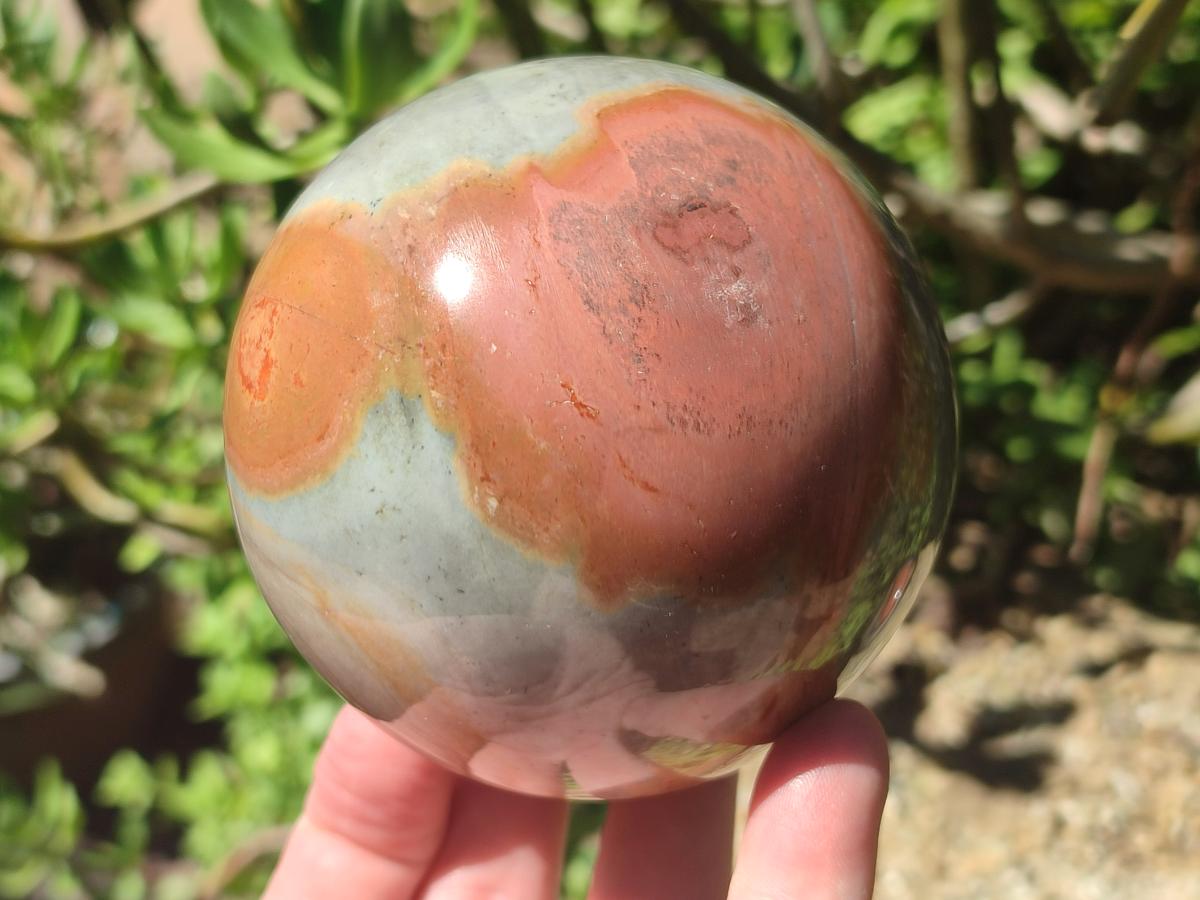 Polished Polychrome Jasper Spheres x 3 From NW Coast, Madagascar - Toprock Gemstones and Minerals 