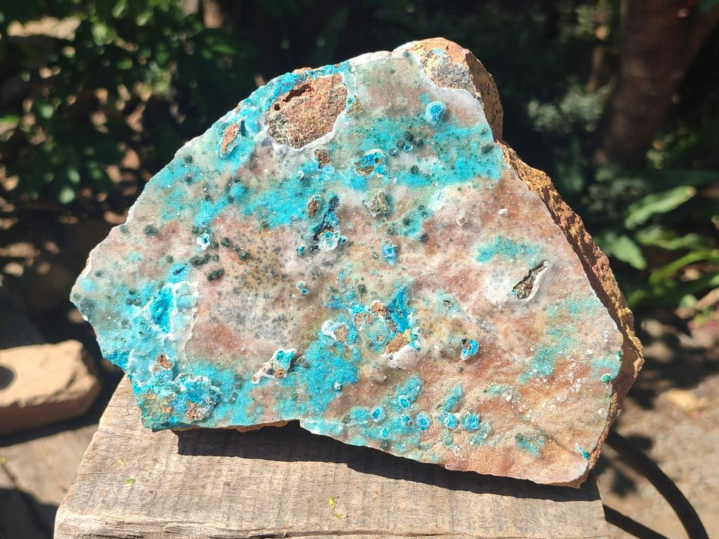 Natural Large Drusy Coated Chrysocolla Specimen x 1 From Lupoto Mine, Congo - Toprock Gemstones and Minerals 