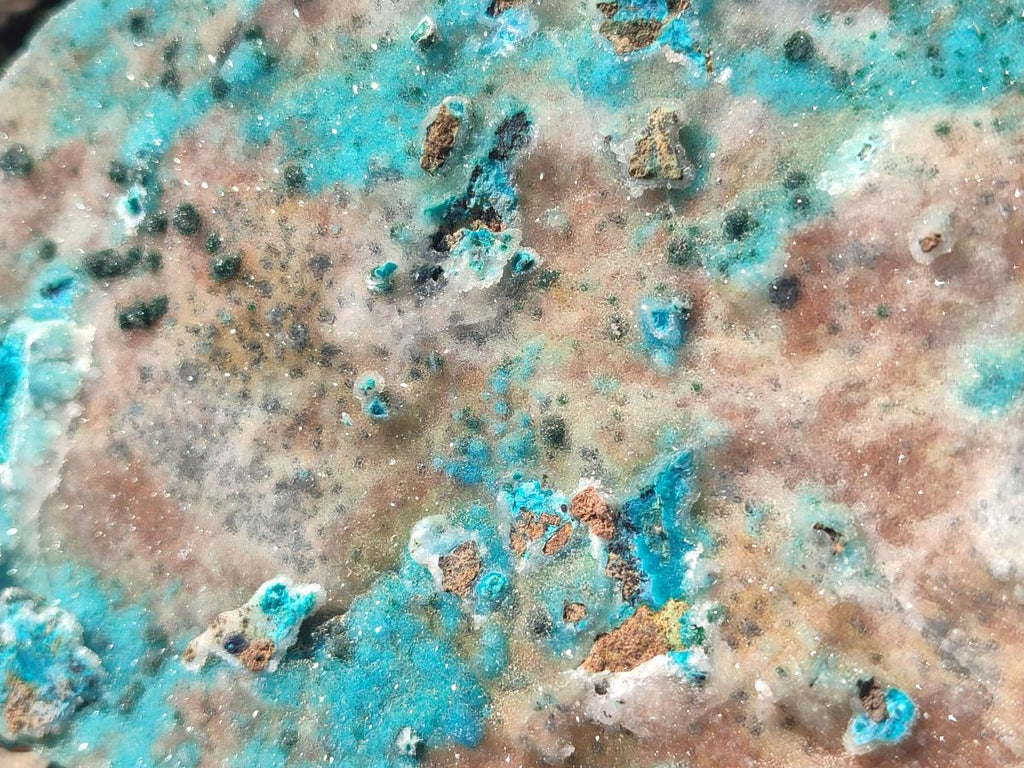 Natural Large Drusy Coated Chrysocolla Specimen x 1 From Lupoto Mine, Congo - Toprock Gemstones and Minerals 
