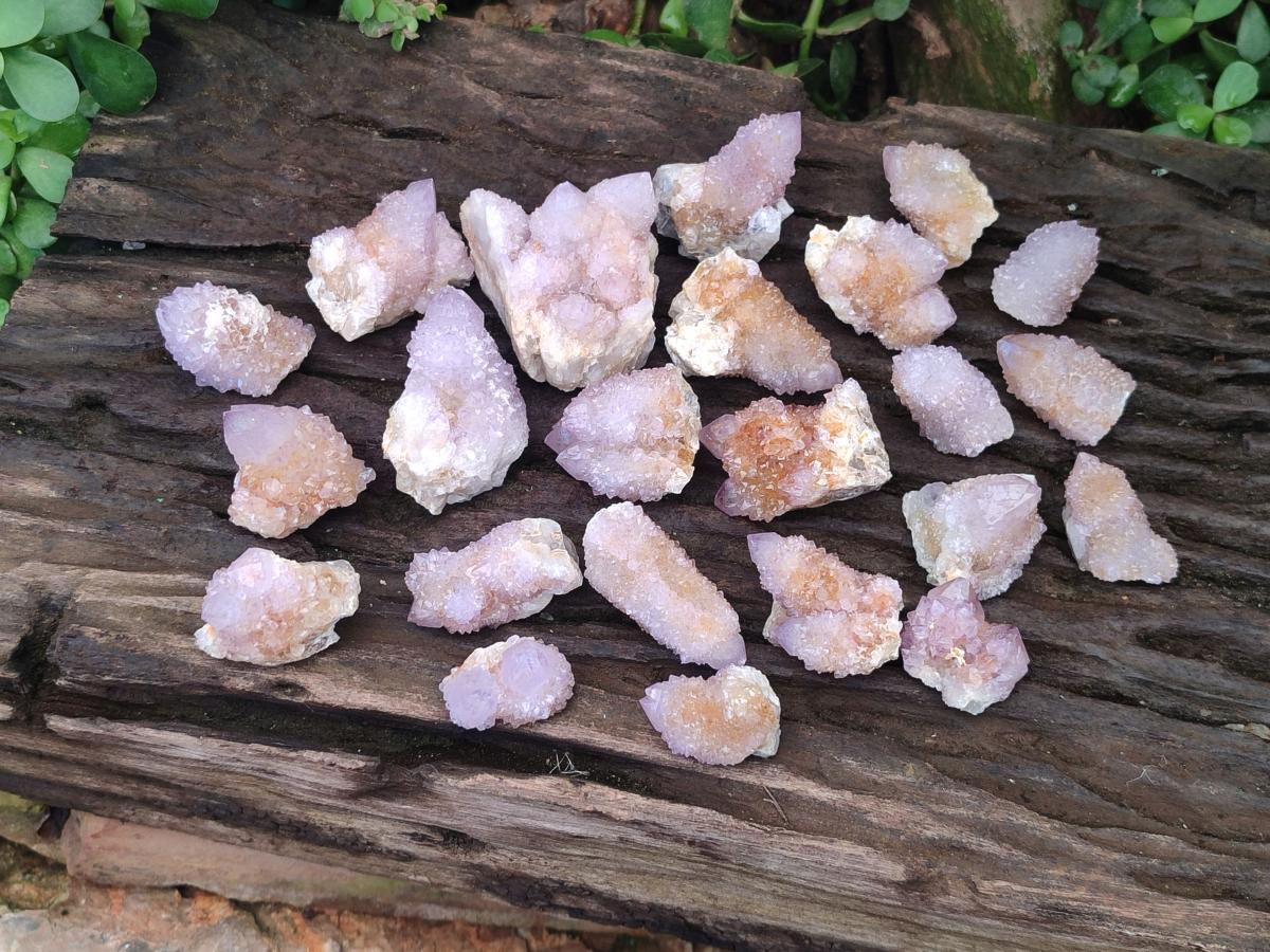 Natural Lilac Spirit Quartz Clusters And Crystals x 28 From Boekenhouthoek, South Africa