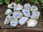 Natural Blue Lace Agate Geodes and Clusters Specimens x 12 From Nsanje, Malawi