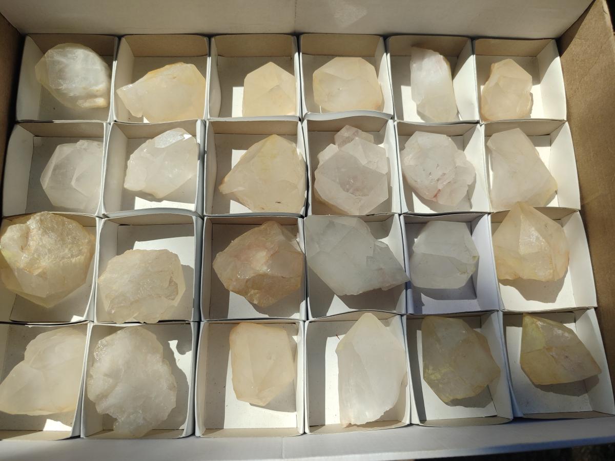 Natural Castle Quartz Crystals x 24 From Madagascar