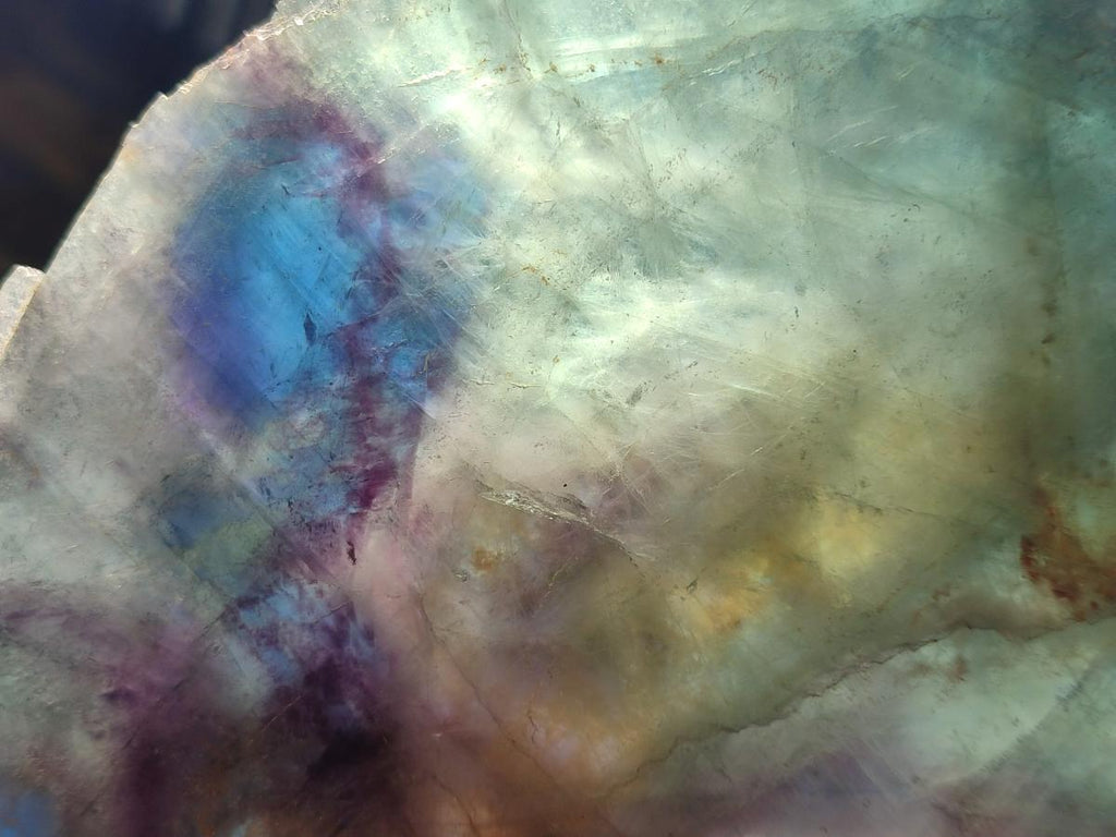Polished Watermelon Fluorite Slices x 2 From Uis, Namibia