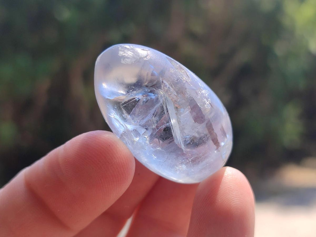 Polished Mini Blue Celestite Free Forms x 70 From Sakoany, Madagascar
