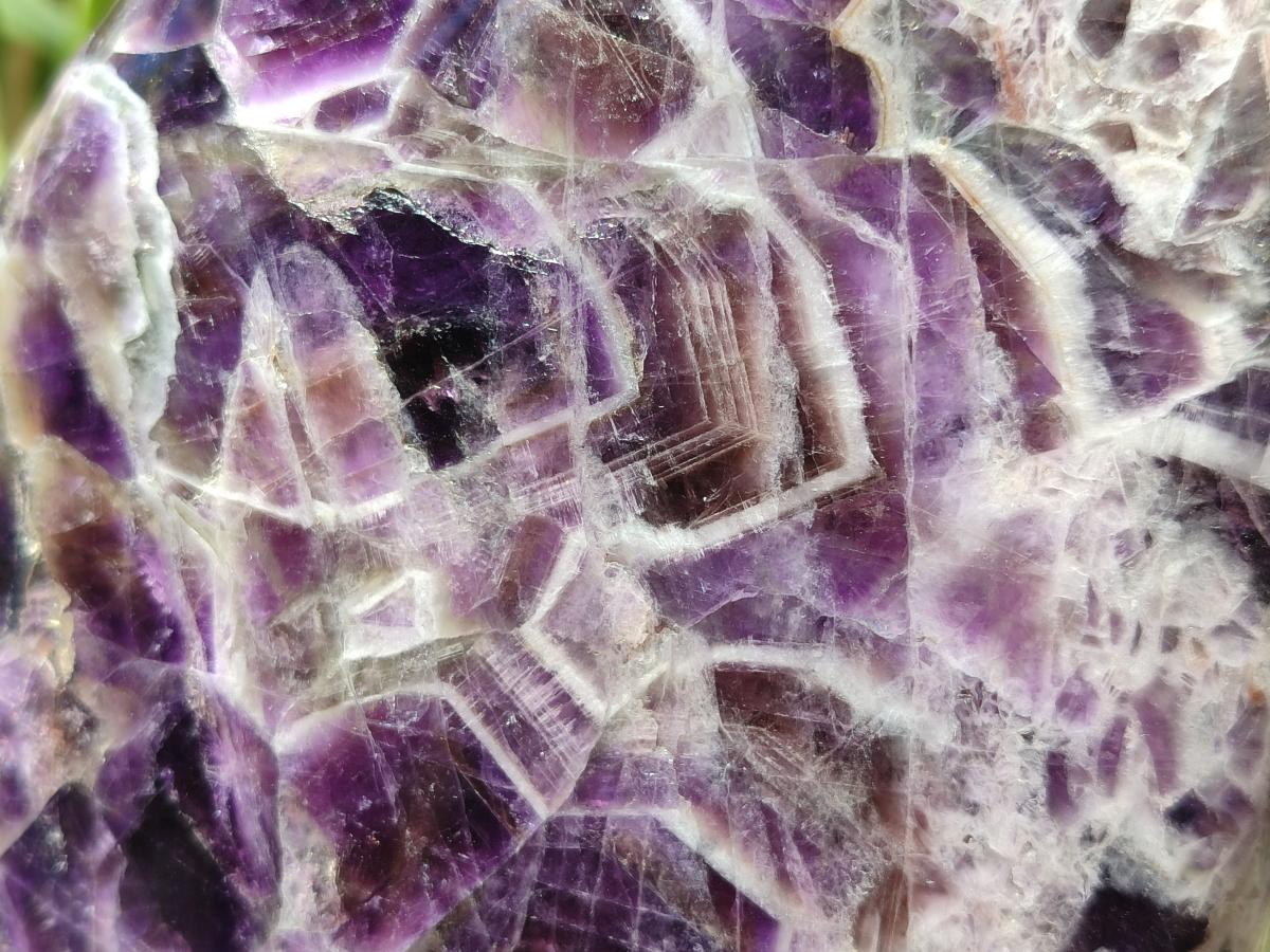 Polished Large Purple Chevron Amethyst Standing Free Form x 1 From Madagascar