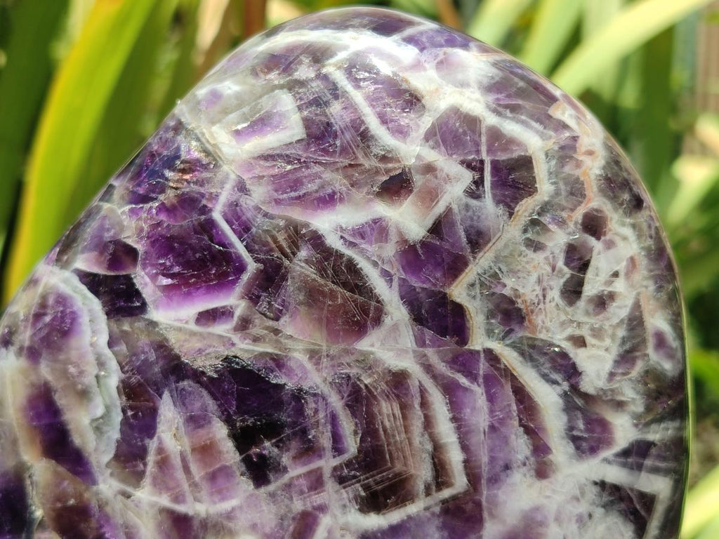 Polished Large Purple Chevron Amethyst Standing Free Form x 1 From Madagascar