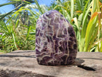 Polished Large Purple Chevron Amethyst Standing Free Form x 1 From Madagascar