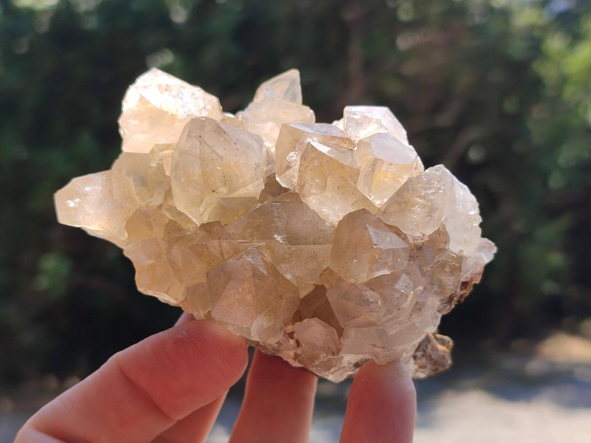 Natural Golden Limonite Quartz Clusters With Goethite Inclusions x 3 From Solwezi, Zambia - Toprock Gemstones and Minerals 