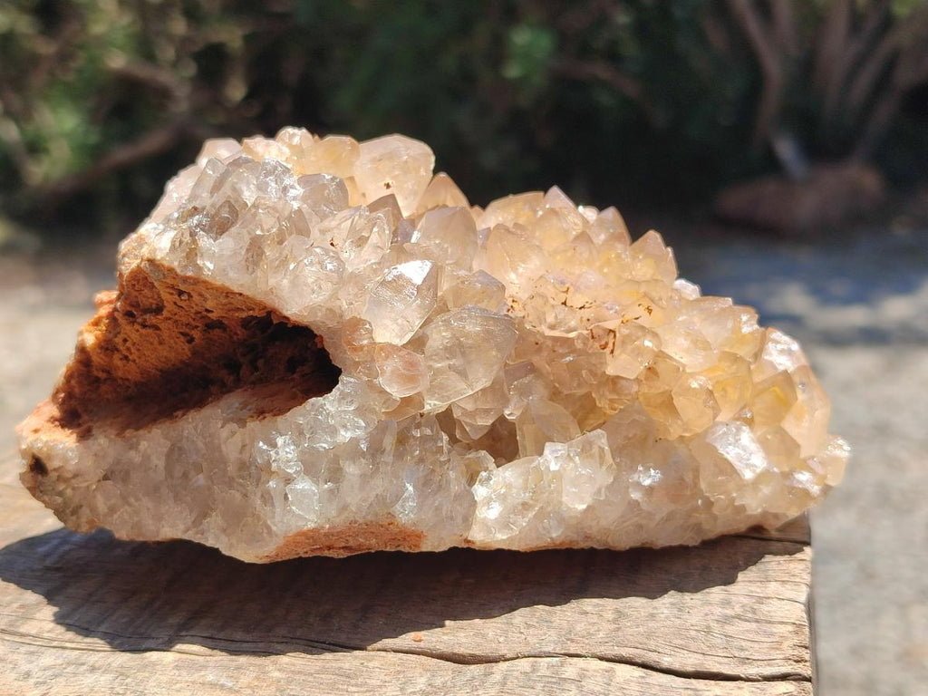 Natural Golden Limonite Quartz Clusters With Goethite Inclusions x 3 From Solwezi, Zambia - Toprock Gemstones and Minerals 