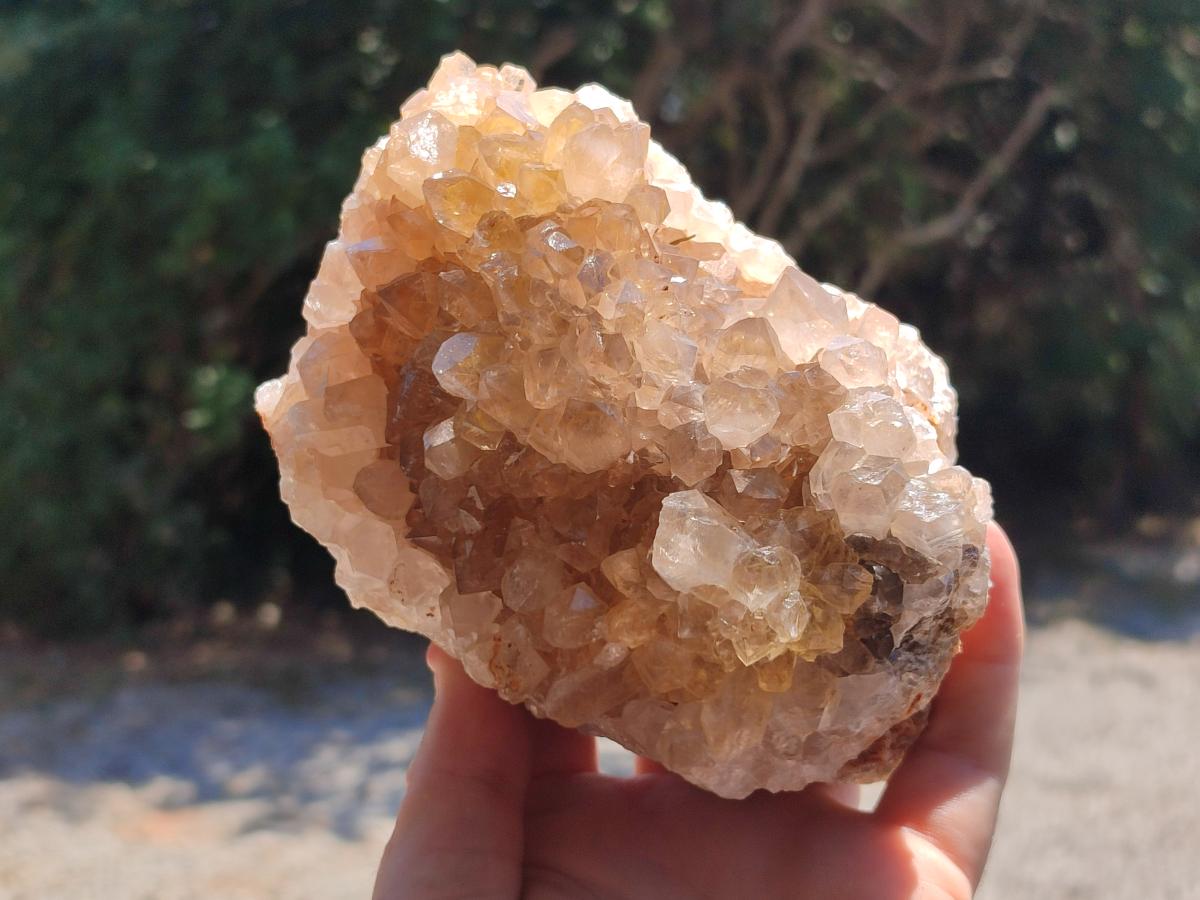 Natural Golden Limonite Quartz Clusters With Goethite Inclusions x 3 From Solwezi, Zambia - Toprock Gemstones and Minerals 