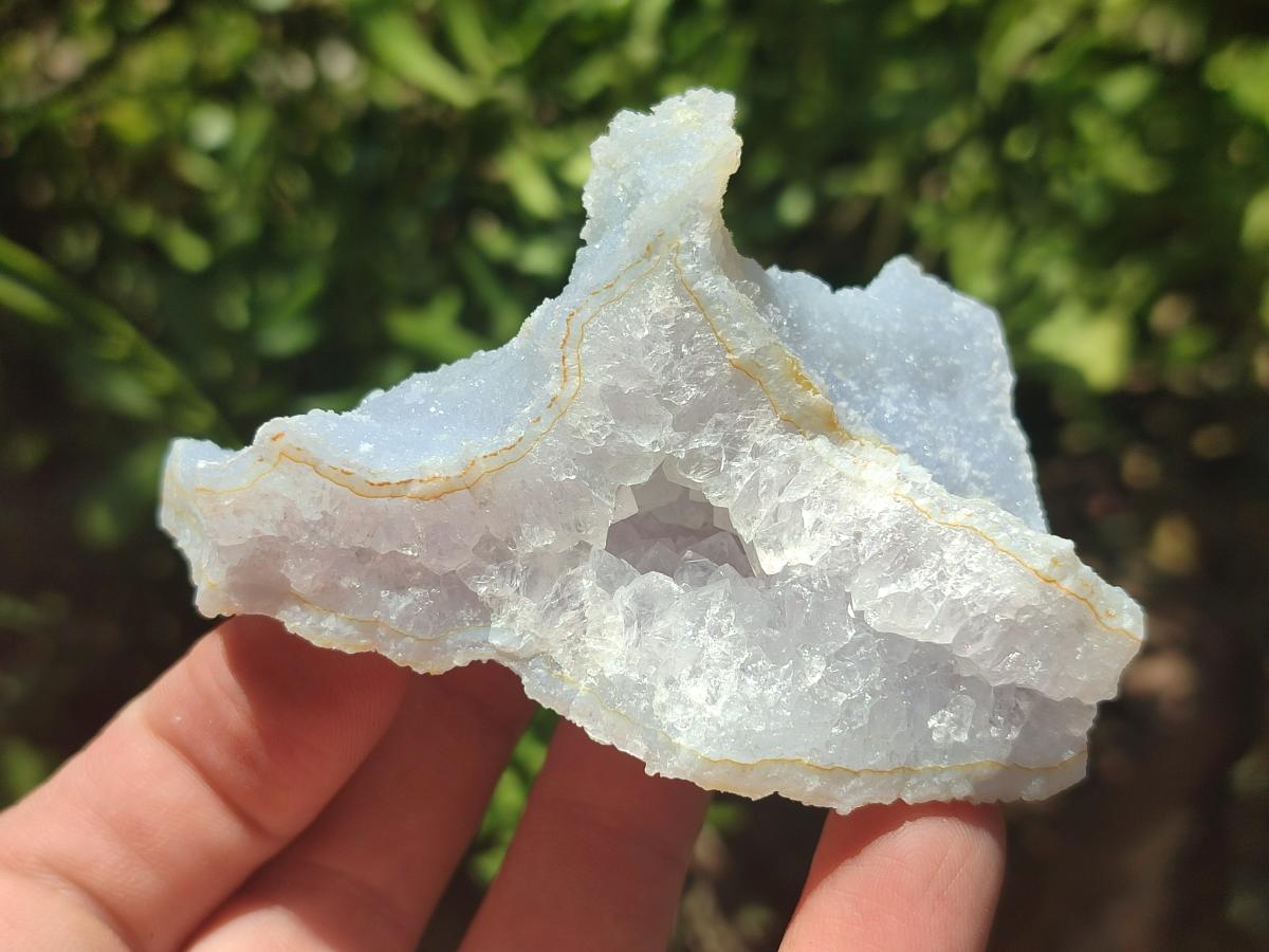 Natural Etched Blue Lace Agate Specimens x 12 From Nsanje, Malawi - Toprock Gemstones and Minerals 