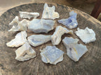 Natural Etched Blue Lace Agate Specimens x 12 From Nsanje, Malawi - Toprock Gemstones and Minerals 