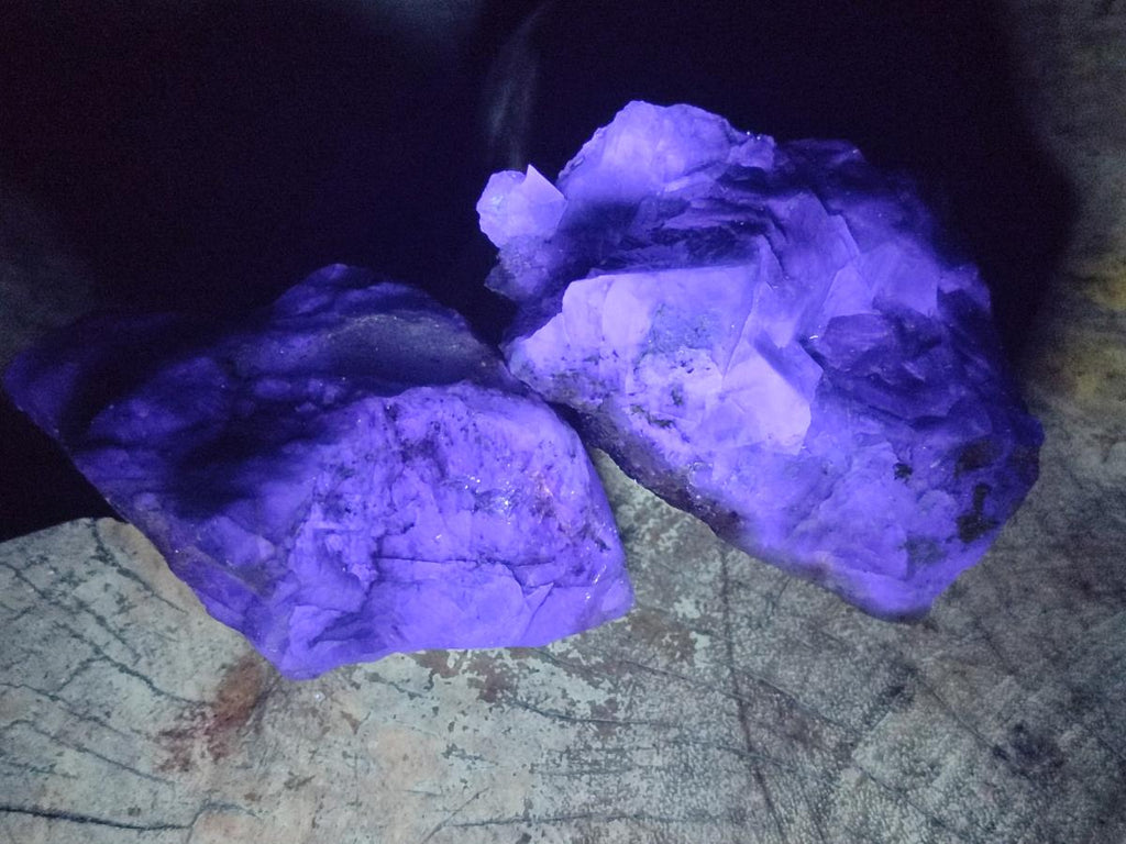 Natural Watermelon Fluorite Cobbed Specimens x 6 From Uis, Namibia - Toprock Gemstones and Minerals 