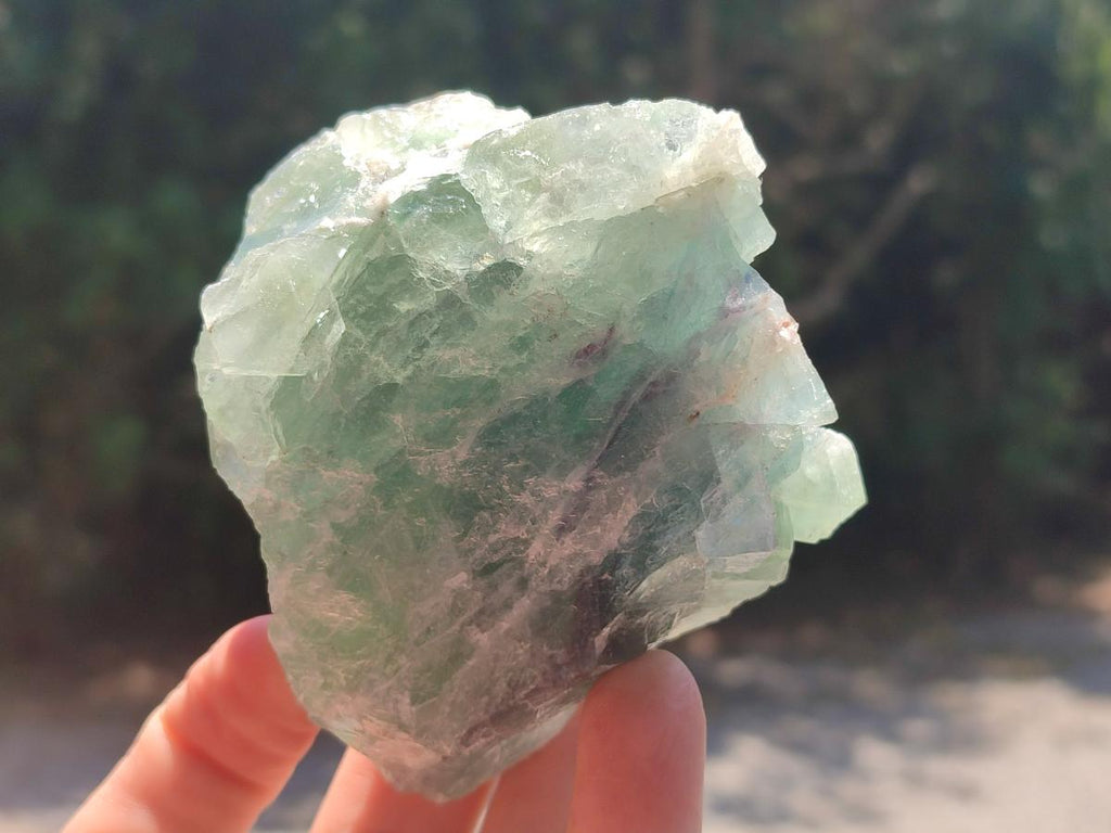 Natural Watermelon Fluorite Cobbed Specimens x 6 From Uis, Namibia - Toprock Gemstones and Minerals 