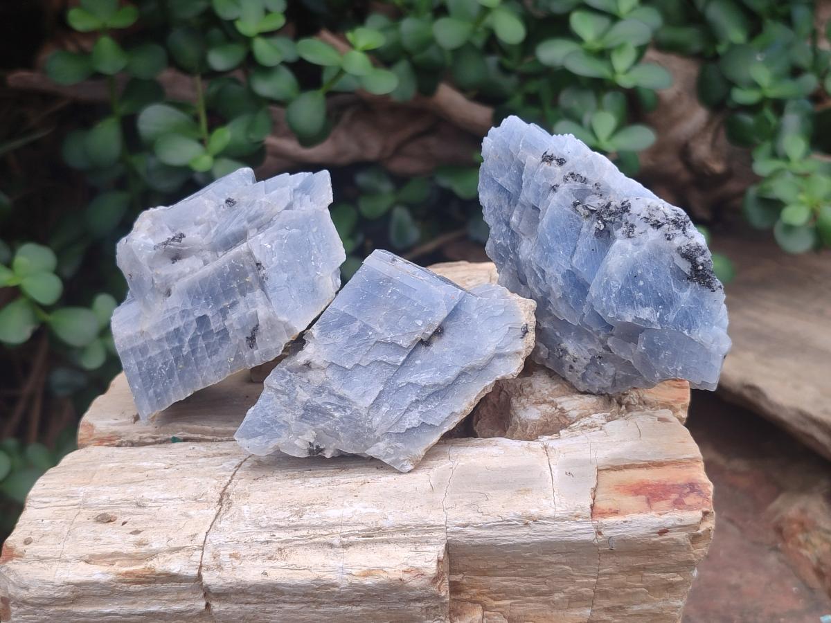 Natural Sky Blue Calcite Specimens x 24 From Spitzkop, Namibia - Toprock Gemstones and Minerals 