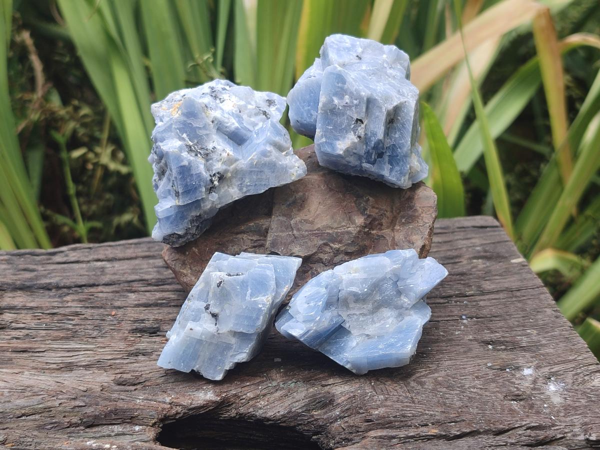 Natural Sky Blue Calcite Specimens x 24 From Spitzkop, Namibia - Toprock Gemstones and Minerals 