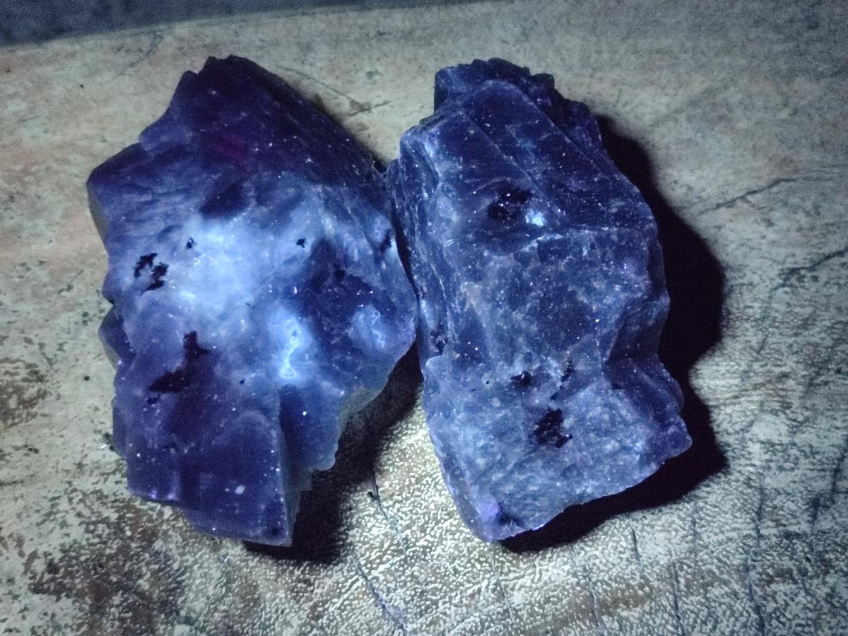 Natural Sky Blue Calcite Specimens x 24 From Spitzkop, Namibia