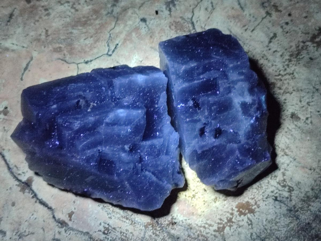 Natural Sky Blue Calcite Specimens x 24 From Spitzkop, Namibia