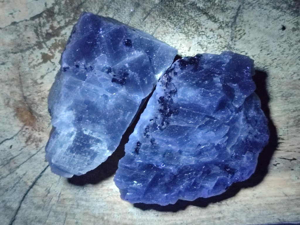 Natural Sky Blue Calcite Specimens x 24 From Spitzkop, Namibia