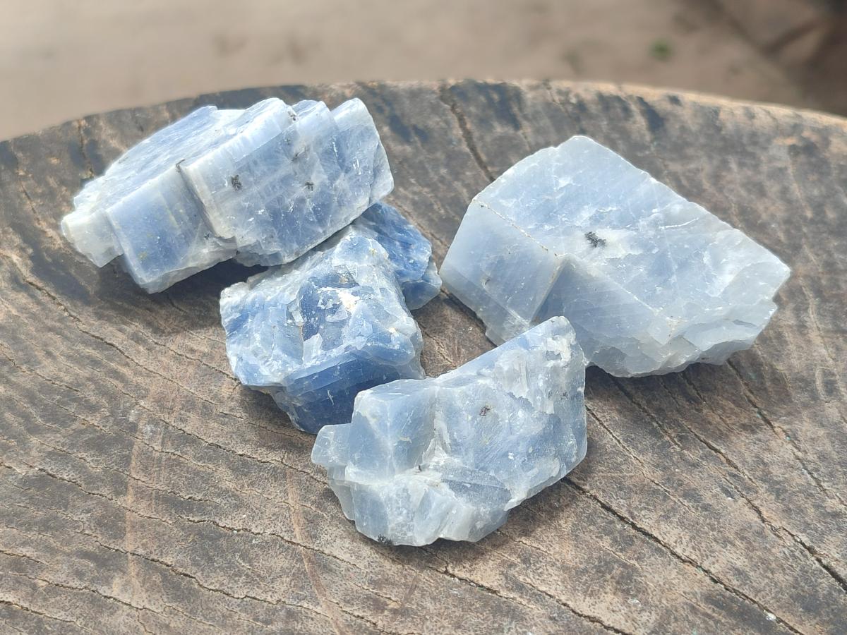 Natural Sky Blue Calcite Specimens x 24 From Spitzkop, Namibia - Toprock Gemstones and Minerals 