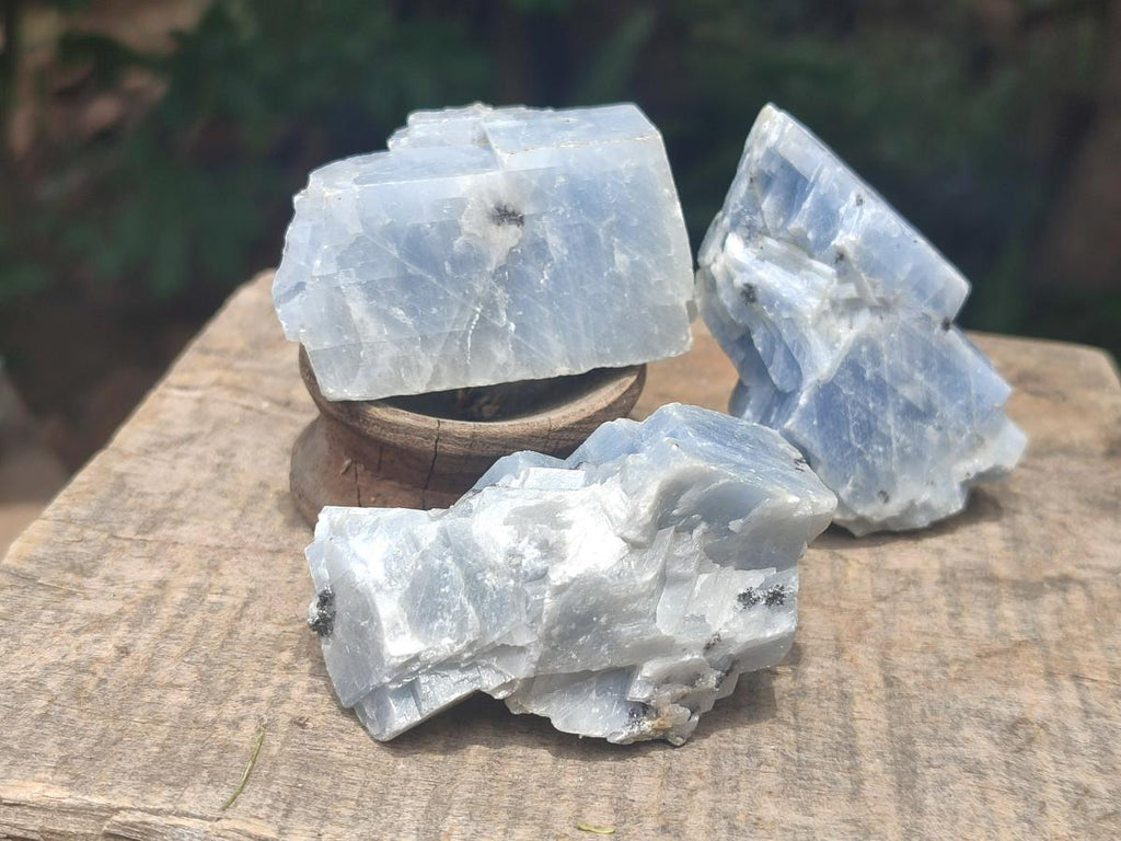 Natural Sky Blue Calcite Specimens x 24 From Spitzkop, Namibia - Toprock Gemstones and Minerals 