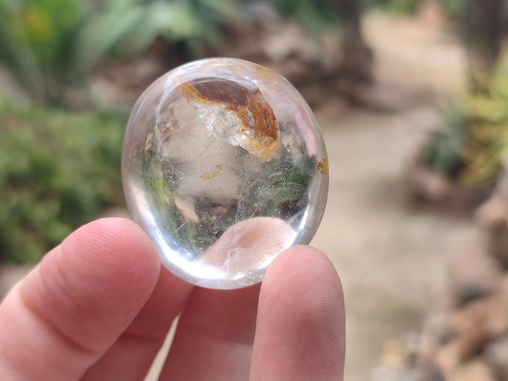 Polished Clear, Smokey And Girasol Quartz Galets x 24 From Madagascar - Toprock Gemstones and Minerals 