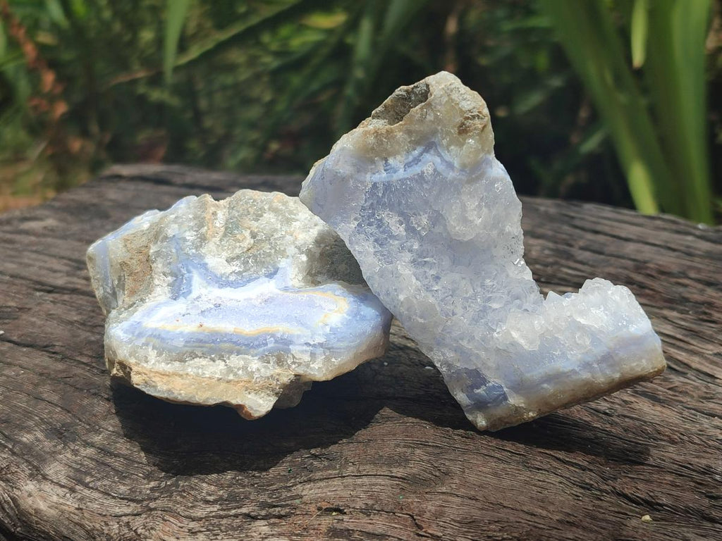 Natural Blue Lace Agate Geode and Cluster Specimens x 14 From Nsanje, Malawi - Toprock Gemstones and Minerals 