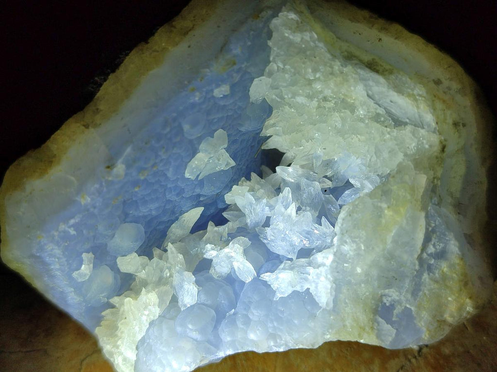 Natural Blue Lace Agate Geode and Cluster Specimens x 14 From Nsanje, Malawi - Toprock Gemstones and Minerals 