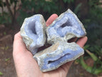 Natural Blue Lace Agate Geode and Cluster Specimens x 14 From Nsanje, Malawi - Toprock Gemstones and Minerals 