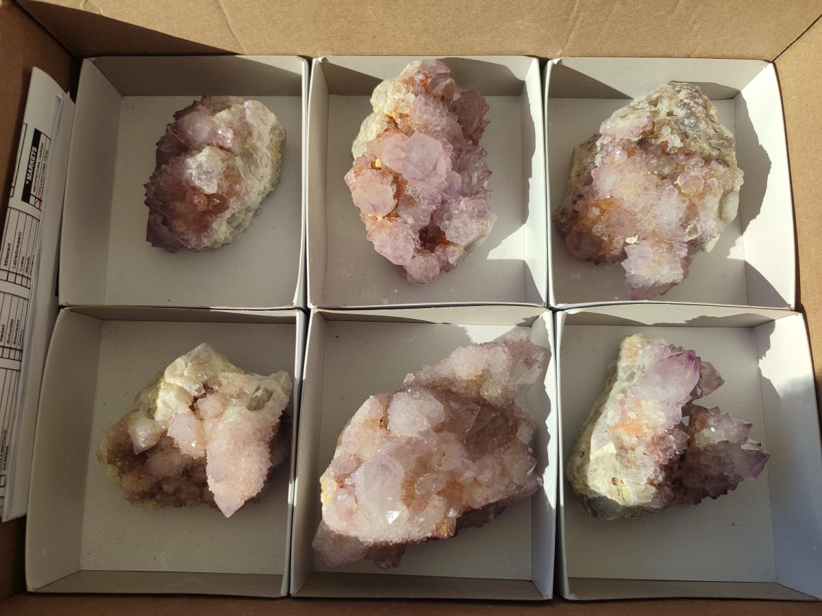 Natural Amethyst Spirit Clusters x 6 From Boekenhouthoek, South Africa - Toprock Gemstones and Minerals 