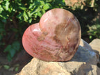 Polished Large Red Podocarpus Petrified Wood Heart x 1 From Mahajanga, Madagascar - Toprock Gemstones and Minerals 