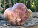 Polished Large Red Podocarpus Petrified Wood Heart x 1 From Mahajanga, Madagascar - Toprock Gemstones and Minerals 